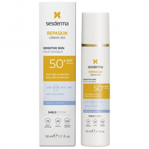 Sesderma Repaskin Urban 365 Sensitive Skin SPF50+ Saules aizsargkrēms jutīgai ādai 50ml