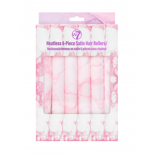 W7 cosmetics Heatless 6-Piece Satin Hair Rollers Satīna matu ruļļi 6 gab.