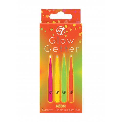 W7 cosmetics Glow Getter Neon Tweezer Kit Pincetes komplekts Kit