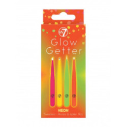 W7 cosmetics Glow Getter Neon Tweezer Kit Pincetes komplekts Kit