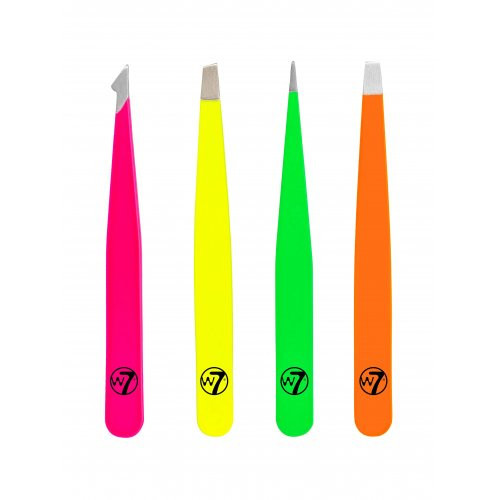 W7 cosmetics Glow Getter Neon Tweezer Kit Pincetes komplekts Kit