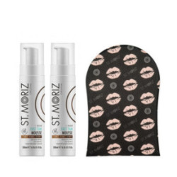 St. moriz Professional 1 Hour Tan Mousse Express Ātras iedarbības paštonējošas putas (2gab.) + cimds DĀVANĀ