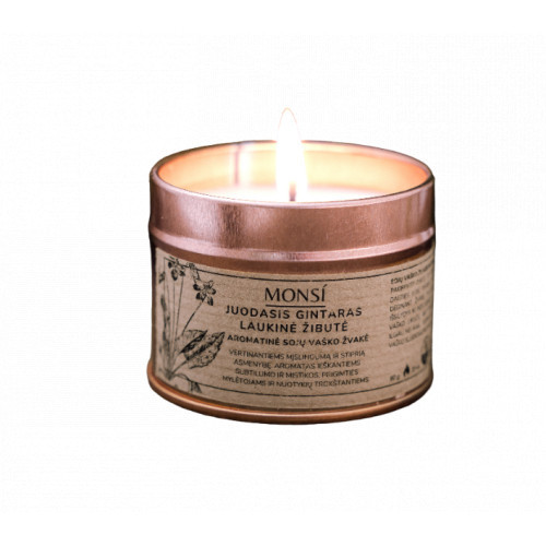 Monsi Aromatic Candle Black Amber With Wild Violet Aromātiskā svece Melnais dzintars un vijolīte 100ml