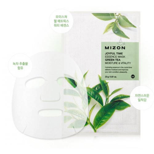 Mizon Joyful Time Essence Mask Green Tea Sejas maska 23g