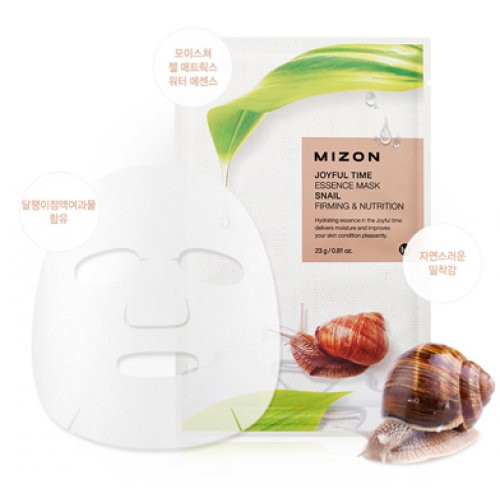 Mizon Joyful Time Essence Mask Snail Auduma sejas maska ar gliemežu gļotām 23g