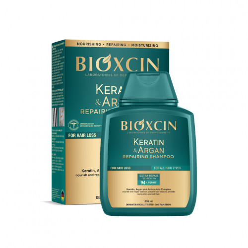 Bioxsine Keratin & Argan Repairing Shampoo Atjaunojošs matu šampūns 300ml