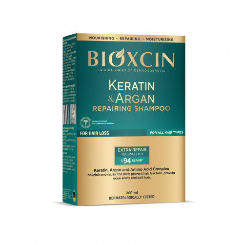 Bioxsine Keratin & Argan Repairing Shampoo Atjaunojošs matu šampūns 300ml