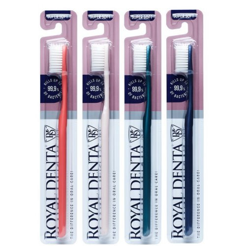 Royal Denta Silver Super Soft Toothbrush Īpašī mīksta zobu birste Red