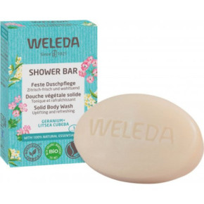 Weleda Shower Bar Solid Body Wash Geranium + Litsea Cubeba Dušas ziepes 75g