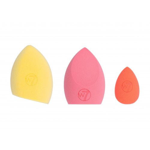 W7 cosmetics Glow Getter Neon Beauty Sponge Trio Grima sūklīšu komplekts Kit