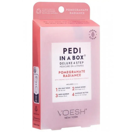 VOESH Pedi In A Box 4 in 1 Pomegranate Radiance Kāju kopšanas procedūra Komplekts