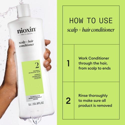 Nioxin System 2 Conditioner Galvas ādas un matu kondicionieris stipri retinātiem matiem 300ml