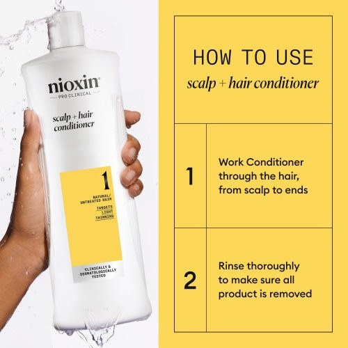 Nioxin System 1 Conditioner Galvas ādas un matu kondicionieris retinošiem matiem 300ml