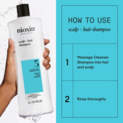 Nioxin System 3 Shampoo Galvas ādas un matu šampūns ar viegli retinošiem matiem 300ml