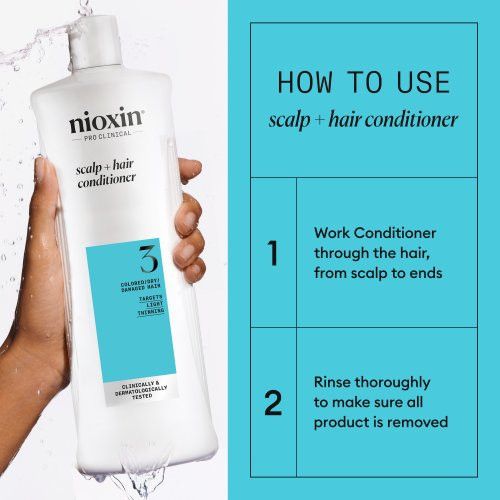 Nioxin System 3 Conditioner Galvas ādas un matu kondicionieris minimāli retinošiem matiem 300ml