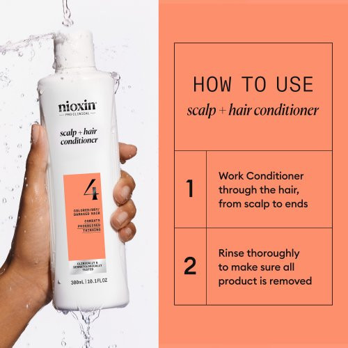 Nioxin System 4 Conditioner Galvas ādas un matu kondicionieris retinošiem matiem 300ml