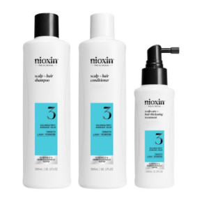 Nioxin System 3 Kit Matu kopšanas komplekts viegli retinošiem matiem 300ml+300ml+100ml