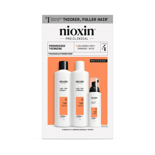 Nioxin System 4 Kit Matu kopšanas komplekts stipri retinātiem matiem 150ml+150ml+40ml