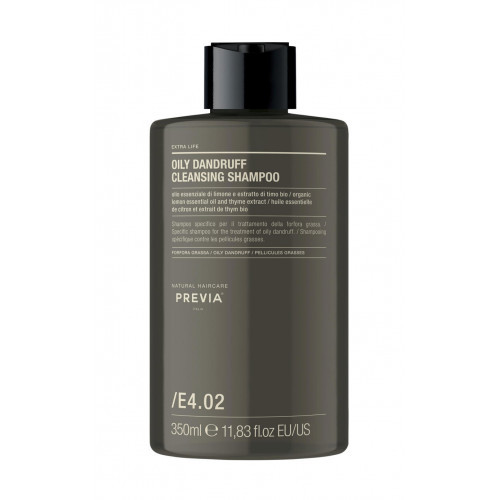 PREVIA Extra Life Oily Dandruff Clenasing Shampoo Šampūns taukainām blaugznām 350ml