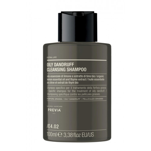 PREVIA Extra Life Oily Dandruff Cleansing Shampoo Šampūns taukainām blaugznām 350ml