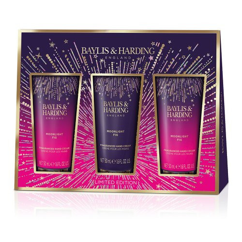 Baylis & Harding Moonlight Fig Luxury Hand Treats Gift Set Svinīgi iesaiņots roku krēmu komplekts