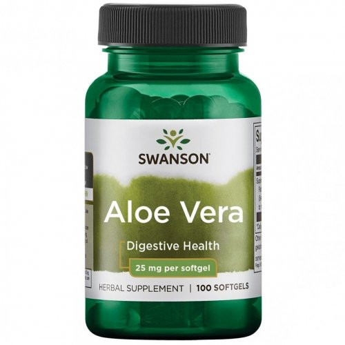 SWANSON Aloe Vera Digestive Health Īsta alveja 100 kapsulas