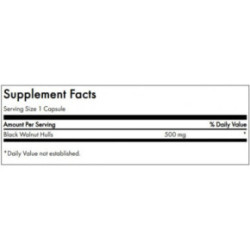 SWANSON Black Walnut Hulls Digestive Health 500mg Melnais valrieksts 60 kapsulas