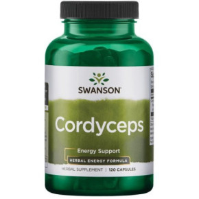 SWANSON Cordyceps Energy Support Uztura bagātinātājs Kordiceps 120 kapsulas