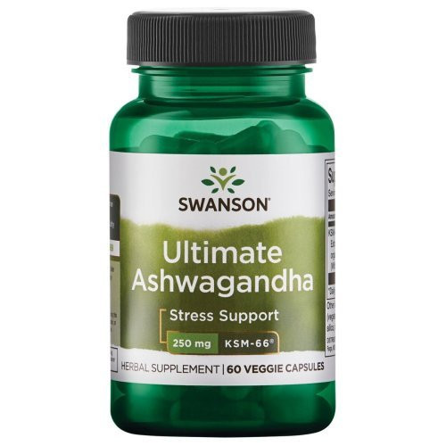 SWANSON Ultimate Ashwagandha 250 mg Uztura bagātinātājs Ašvaganda 60 kapsulas