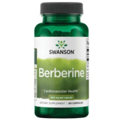 SWANSON Berberine 400 mg Uztura bagātinātājs naturāls Berberīns 60 kapsulas