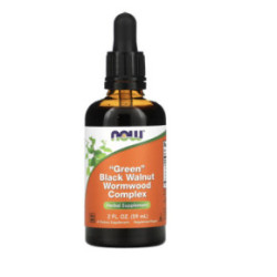 NOW Foods Green Black Walnut Wormwood Complex Šķidrs ārstniecības augu preparāts 59ml