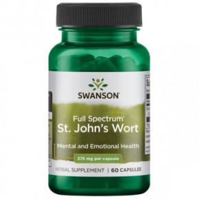 SWANSON Full Spectrum St. John's Wort Mental and Emotional Health 375mg Asinszāle 60 kapsulas