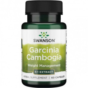 SWANSON Garcinia Cambogia Weight Management Garcinia ekstrakts 60 kapsulas