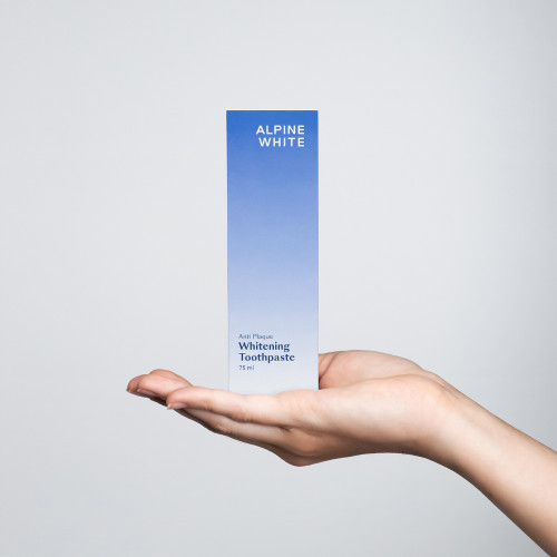 Alpine White Whitening Toothpaste Anti Plaque Balinošā zobu pasta pret aplikumu 75ml