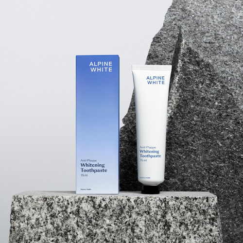 Alpine White Whitening Toothpaste Anti Plaque Balinošā zobu pasta pret aplikumu 75ml