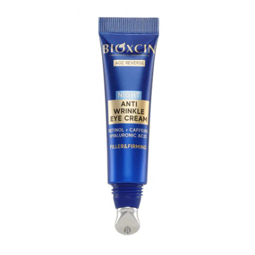 Bioxcin (Bioxsine) Age Reverse Anti Wrinkle Eye Cream Nakts acu krēms ar hialuronskābi 15ml
