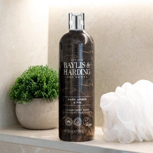 Baylis & Harding Elements Dark Amber & Fig Body Wash Ķermeņa mazgāšanas līdzeklis 500ml