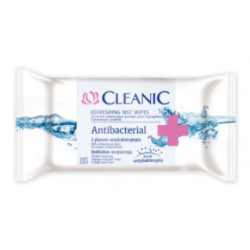 Cleanic Antibacterial Wet Wipes Mitrās salvetes 15vnt