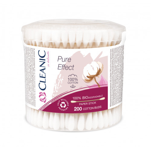 Cleanic Pure Effect Cotton Buds Kosmētiskie vates kociņi 100vnt