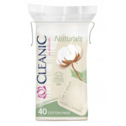 Cleanic Pure Effect Virgin Cotton Square Pads Kvadrātveida vates diski 40vnt.