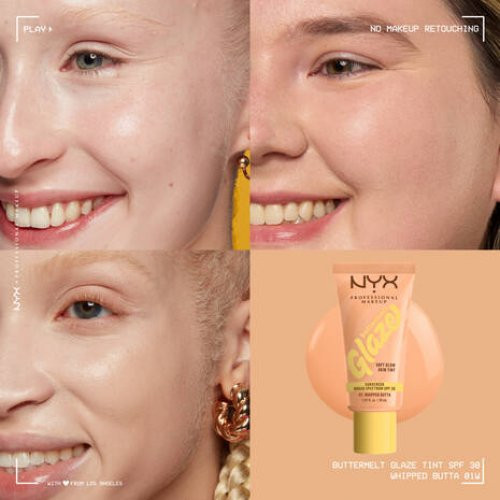 Nyx professional makeup Buttermelt Glaze Soft Glow Skin Tint SPF30 Grima bāze 30ml
