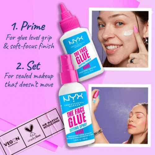 Nyx professional makeup The Face Glue Setting Spray Grima fiksators 60ml