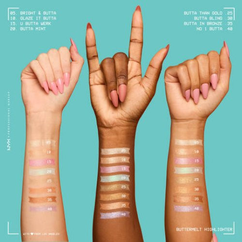 Nyx professional makeup Buttermelt Highlighte Izgaismojošs līdzeklis 5g