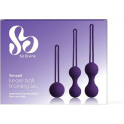 So Divine Sensual Kegel Balls Training Set Vaginālās bumbiņas 3 gab.