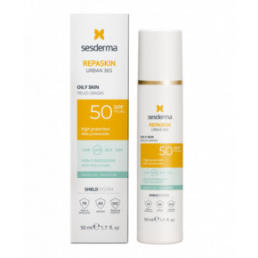 Sesderma Repaskin Urban 365 Anti- Pollution SPF50 Saules aizsargkrēms taukainai ādai 50ml