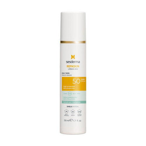 Sesderma Repaskin Urban 365 Anti- Pollution SPF50 Saules aizsargkrēms taukainai ādai 50ml