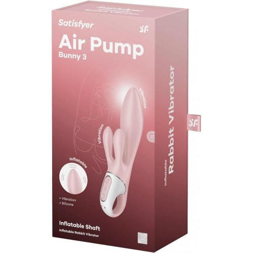 Satisfyer Air Pump Bunny 3 Vibrators Pink