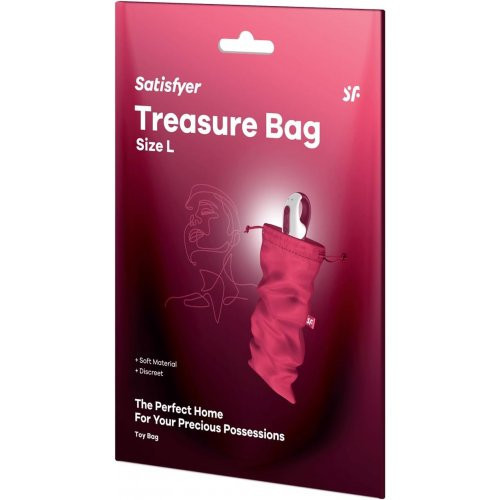 Satisfyer Treasure Bag Pink Seksa rotaļlietu uzglabāšanas maisiņš M