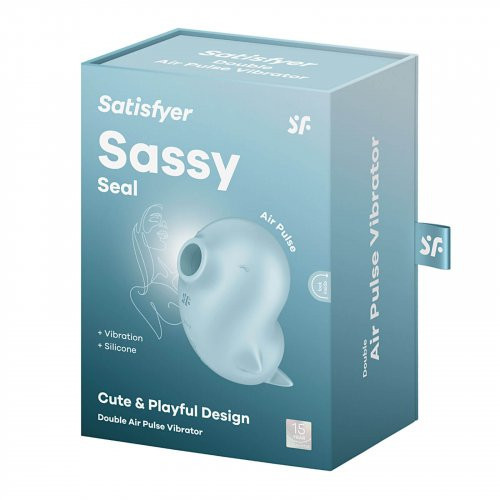 Satisfyer Sassy Seal Double Air Pulse Vibrator Klitora stimulators 1 gab.