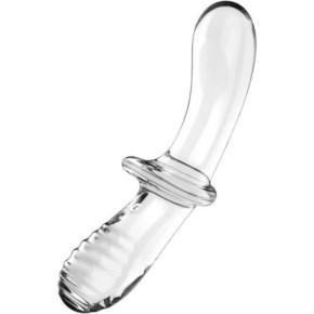 Satisfyer Double Crystal Universāls vibrators Transparent